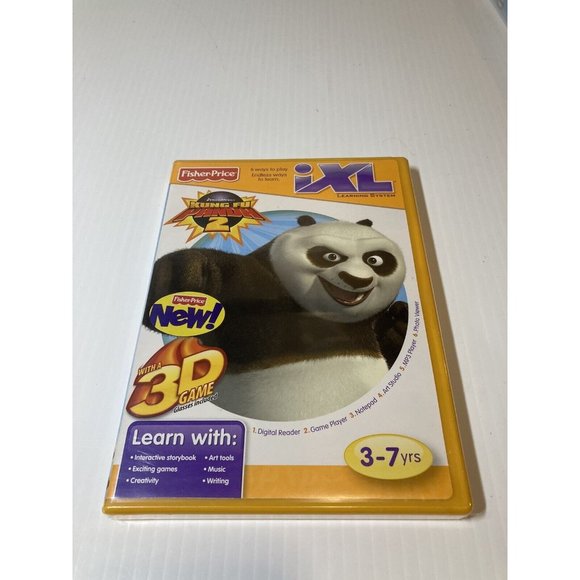 Fisher Price iXL learning System Kung Fu Panda 2 with 3D game Glasses Sealed New - Picture 1 of 3